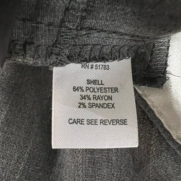 Maurices Womens Flat Front Bootcut Dress Pants Gray Striped Size 1/2R New - Picture 9 of 10